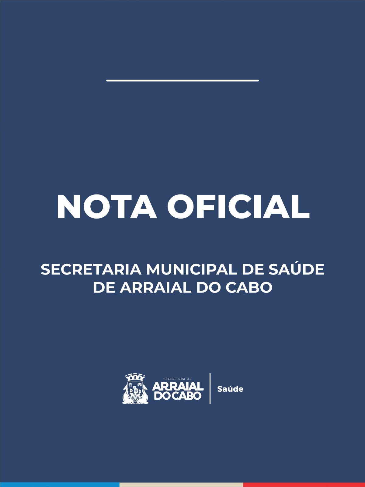 NOTA OFICIAL - Secretaria de Saúde
